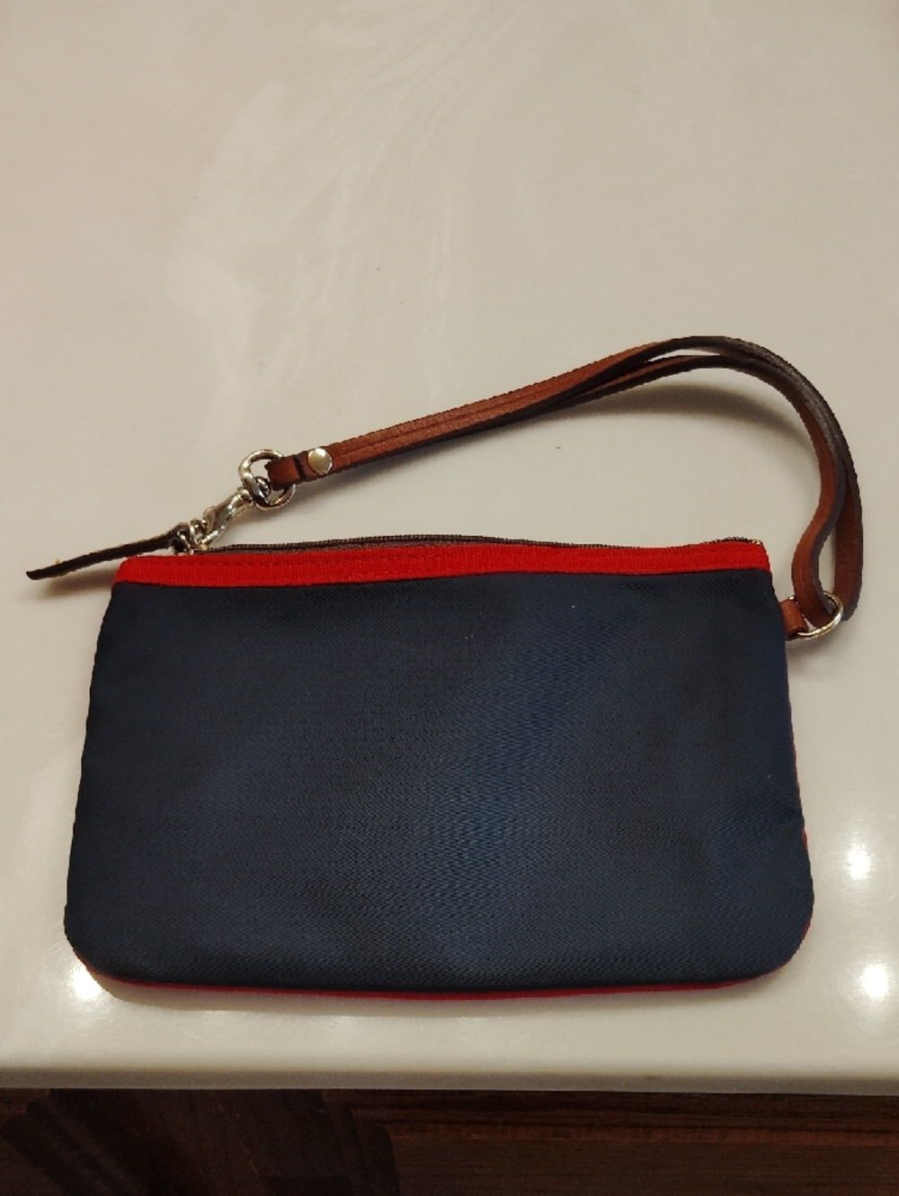 Dooney & Bourke Red Wristlet with Brown Strap!! - Picture 4 of 14